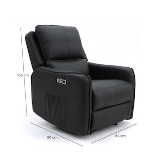 Foto 5 | Foto 5 | Sillón Reposet Reclinable Eléctrico con Masajeador Vanlig Quebec Negro