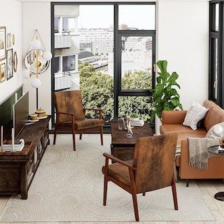 Foto 8 | Foto 8 | Sillón Individual Furniturer Bruqax Marrón 66 X 73 X 87 Cm