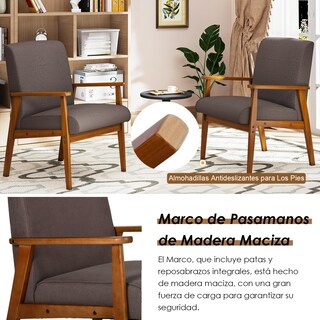 Foto 7 | Foto 7 | Sillón Individual Furniturer Bruqax Marrón 60 X 62 X 87.5 Cm