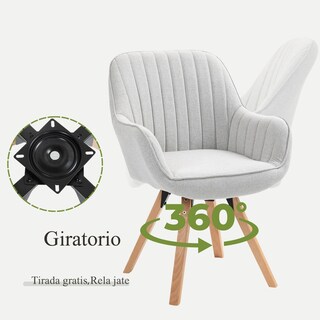 Foto 6 | Foto 6 | Siila Sillón Individual Ggiratoria 360° Beige Gomyhome