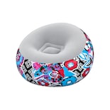 Sillón Inflable Puff Bestway Aterciopelado Diseño Floral Multicolor