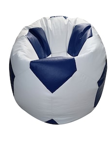 Foto 1 | Foto 1 | Puff Balón De Soccer Confortable Lunics Blanco-azul Rey Grande
