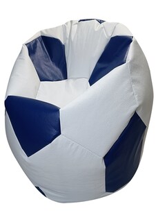 Foto 3 | Foto 3 | Puff Balón De Soccer Confortable Lunics Blanco-azul Rey Grande