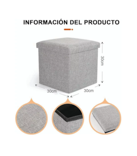 Foto 5 | Foto 5 | Puff Lab.G Almacenador Gris