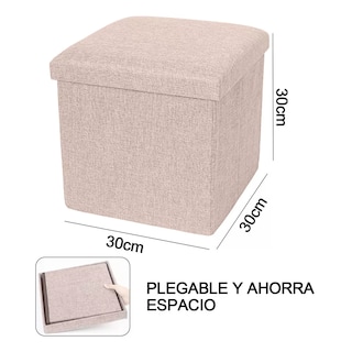 Foto 2 | Foto 2 | Puff Silla Cubo Organizador Plegable Cajón Almacenador Eo Safe Imports