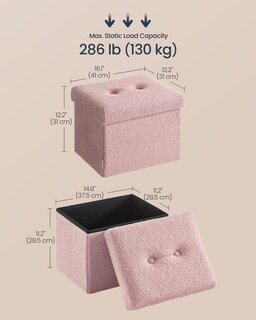 Foto 3 | Foto 3 | Otomana Plegable Songmics Jelly Pink Ulsf094r01 - Venta Internacional.