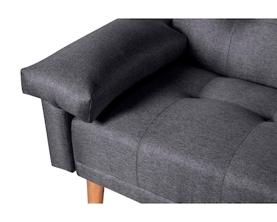 Foto 5 | Foto 5 | Sofá Cama de Lino Gris Oxford con Portavasos Modelo Hendrix