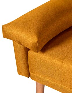 Foto 6 | Foto 6 | Hendrix Sofá Cama Mostaza con Portavasos