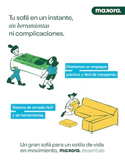 Foto 7 | Foto 7 | Hendrix Sofá Cama Mostaza con Portavasos