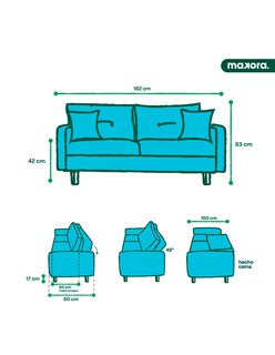 Foto 8 | Foto 8 | Hendrix Sofá Cama Mostaza con Portavasos