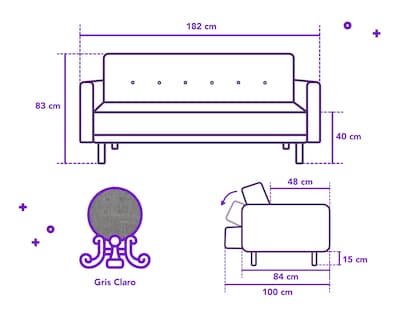 Foto 7 | Foto 7 | Sofá Cama Santino color Gris