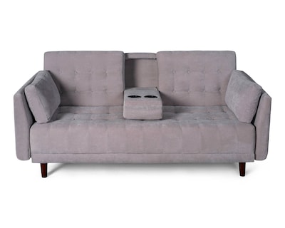 Foto 1 | Foto 1 | Sofá Cama Makora Zeppelin Gris Claro con Portavasos