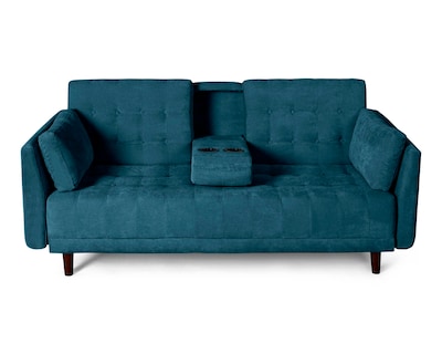 Foto 1 | Foto 1 | Sofá Cama de Velvet Olivo con Portavasos Modelos Zeppelin