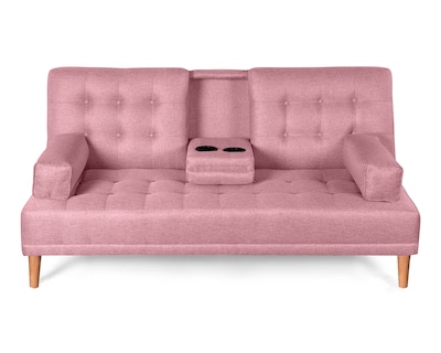Foto 1 | Foto 1 | Sofá Cama Makora Queen con Memory Foam Color Palo de Rosa Lino Respaldo Reclinable 3 posiciones