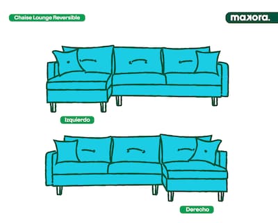 Foto 6 | Foto 6 | Sala Modular Sofá Cama Reversible de Lino Azul Modelo Mosley