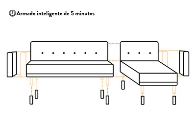 Foto 7 | Foto 7 | Sala Modular Reversible Cosmic Harper color Gris Claro