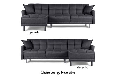 Foto 6 | Foto 6 | Sala Modular Sofá Cama Reversible de Lino Gris Oxford Makora Sunny