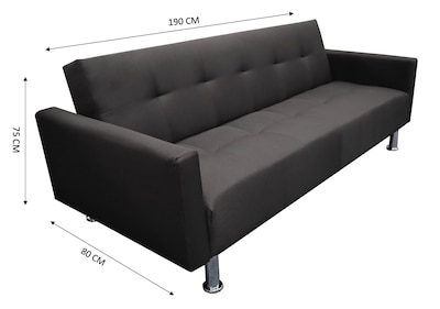 Foto 7 | Foto 7 | Sofá Cama El Bazar Store Paris Brazos Movibles Negro