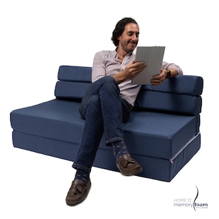 Foto 7 | Foto 7 | Sofá Cama Memory Foam Queen Size Plegable Azul
