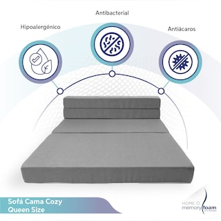 Foto 2 | Foto 2 | Sofá Cama Memory Foam Queen Size Plegable Gris