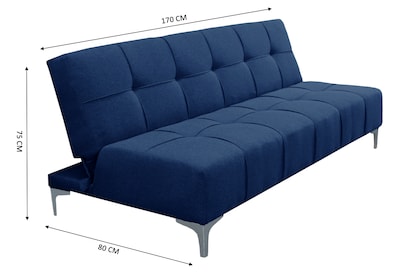 Foto 7 | Foto 7 | Sofa Cama Reclinable El Bazar Store New York Azul Marino, Futon 3 Posiciones, Sala, Love Seat