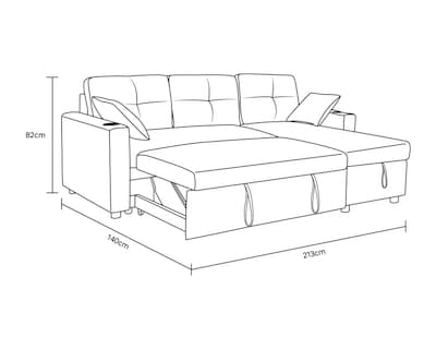 Foto 8 | Foto 8 | Sala Modular Sofá Cama Easy Living modelo Wayfair Gris Oxford