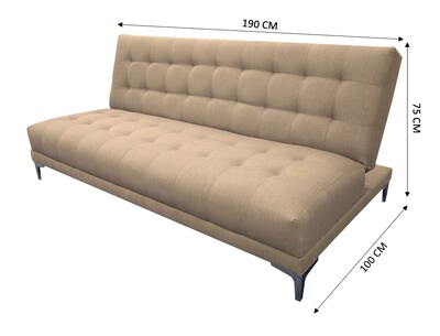 Foto 8 | Foto 8 | Sofa Cama Reclinable El Bazar Store Verso Beige, Futon Abotonado Matrimonial 3 Posiciones, Sala