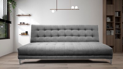 Foto 2 | Foto 2 | Sofa Cama Reclinable El Bazar Store Verso Gris Plata, Futon Abotonado Matrimonial 3 Posiciones, Sala