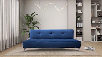Foto 2 | Foto 2 | Sofa Cama Reclinable El Bazar Store Milo Azul Marino, Futon 3 Posiciones, Sala, Love Seat