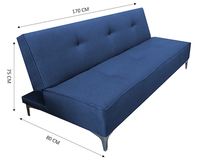 Foto 7 | Foto 7 | Sofa Cama Reclinable El Bazar Store Milo Azul Marino, Futon 3 Posiciones, Sala, Love Seat