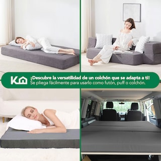 Foto 5 | Foto 5 | Colchón Plegable Matrimonial 3 En 1 Futón Sofá Tipo Japonés