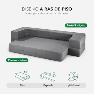 Foto 6 | Foto 6 | Colchón Plegable Matrimonial 3 En 1 Futón Sofá Tipo Japonés