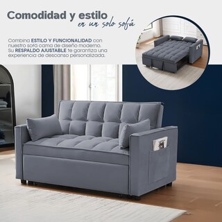Foto 6 | Foto 6 | Sofá Cama Reclinable Convertible Bossa Anders Gris