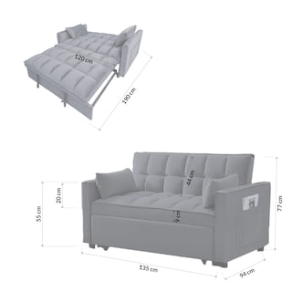 Foto 8 | Foto 8 | Sofá Cama Reclinable Convertible Bossa Anders Gris