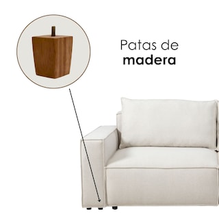 Foto 7 | Foto 7 | Ilios Innova | Sofá Cama Moderno Con Relleno De Espuma, Tela De Poliéster Y Estructura De Madera Color Beige