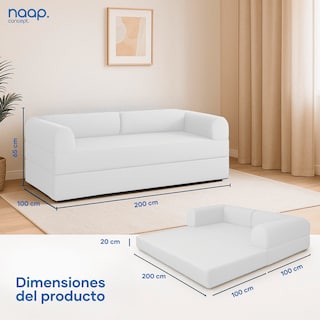 Foto 6 | Foto 6 | Sofá Cama Naap Concept Teddy Smooth Blanco
