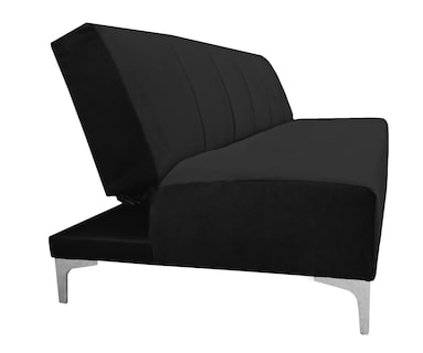 Foto 4 | Foto 4 | Sofa Cama Reclinable El Bazar Store Miami Negro Terciopelo, Futon 3 Posiciones, Sala, Love Seat