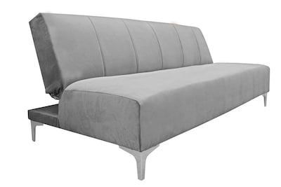 Foto 3 | Foto 3 | Sofa Cama Reclinable El Bazar Store Miami Plata Terciopelo, Futon 3 Posiciones, Sala, Love Seat