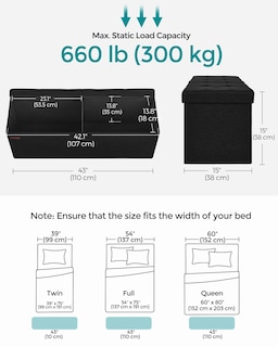 Foto 5 | Foto 5 | Taburete Songmics Negro