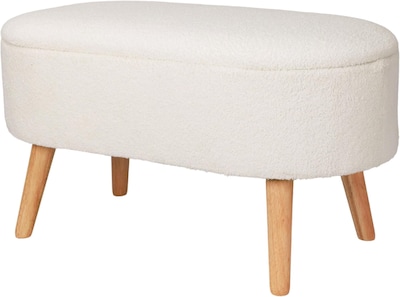 Foto 1 | Foto 1 | Taburete Otomano  Mu:4life  502  Blanco   Con Asiento Acolchado, Patas Resistentes Y Baúl De Gran Capacidad