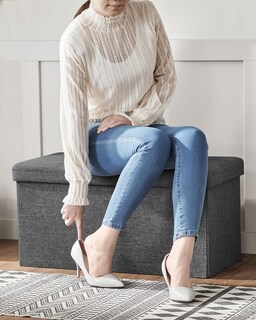 Foto 6 | Foto 6 | Banco De Almacenamiento Songmics Mlsf47k Con Capacidad De 89 Litros, Gris Oscuro