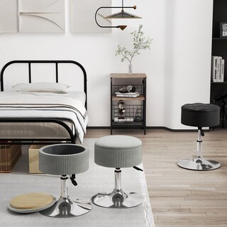 Foto 4 | Foto 4 | Taburete Tocador Tipo Puf Para Almacenar Furniturer Theehe Gris