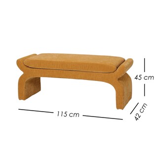 Foto 2 | Foto 2 | Taburete Ilios Innova Nara Mostaza Con Diseño Moderno Y Minimalista  Banca Multiusos Para Sala O Dormitorio
