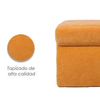 Foto 7 | Foto 7 | Taburete Ilios Innova Nara Mostaza Con Diseño Moderno Y Minimalista  Banca Multiusos Para Sala O Dormitorio