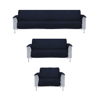 Foto 1 | Foto 1 | Cubre Sala Doble Vista 3 Fundas Lavables Couch Coat Beautifull Home Azul/gris Para Sillón 3 Plazas, Love Seat Y Sofá