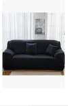 Funda Sofá Sillon Protector Cubre Elástica 2 Plazas Lavable Color Negro