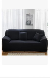 Foto 1 | Foto 1 | Funda Sofá Sillon Protector Cubre Elástica 2 Plazas Lavable Color Negro