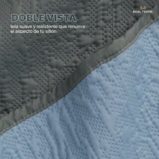 Foto 4 | Foto 4 | Protector Cubresala Pinsonic Real Textil Acero / Cenizo Doble Vista 3 Piezas