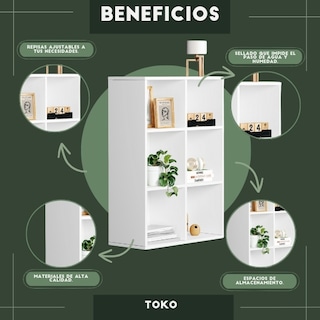 Foto 5 | Foto 5 | Librero Toko Moru Blanco