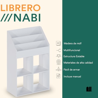 Foto 2 | Foto 2 | Librero para Niños Mubson Juguetero Organizador Nabi color Blanco